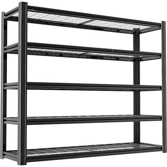 Heavy Duty 5-Tier Wire Mesh Shelving Unit
