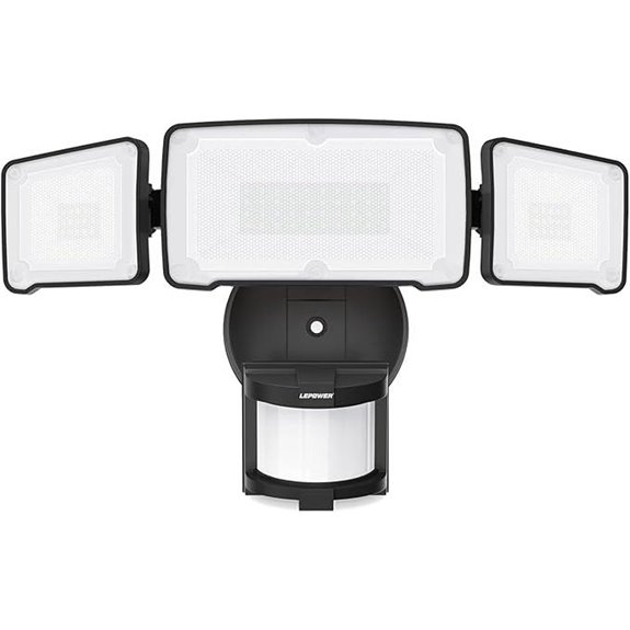 LEPOWER LED Motion Sensor Security Lights (3 Head)