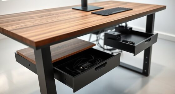 top cable managed standing desks