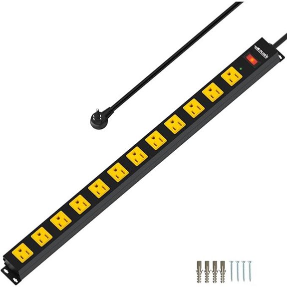 12 Outlet Power Strip with Surge Protection