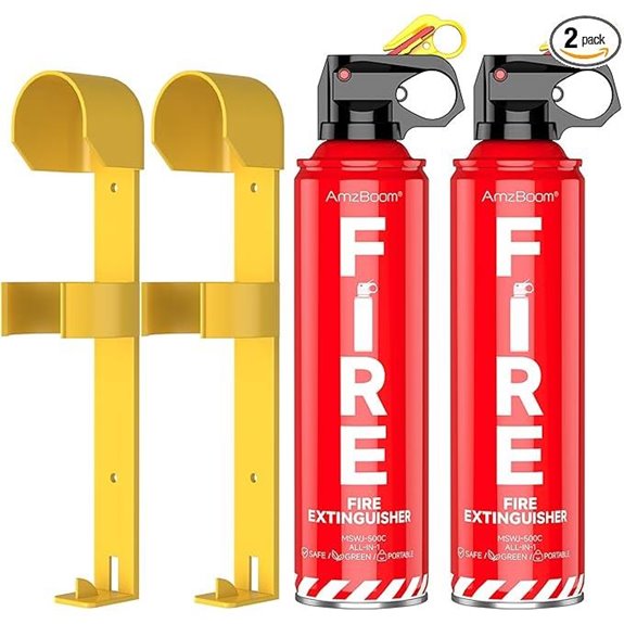 2-Pack Fire Extinguisher Kit with Mounting Brackets