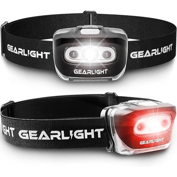 GearLight 2Pack LED Headlamp with Adjustable Headband