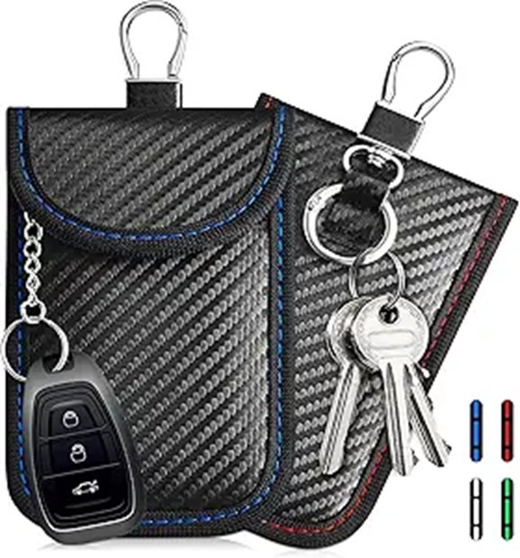 2 Pack RFID Key Fob Protector Pouches