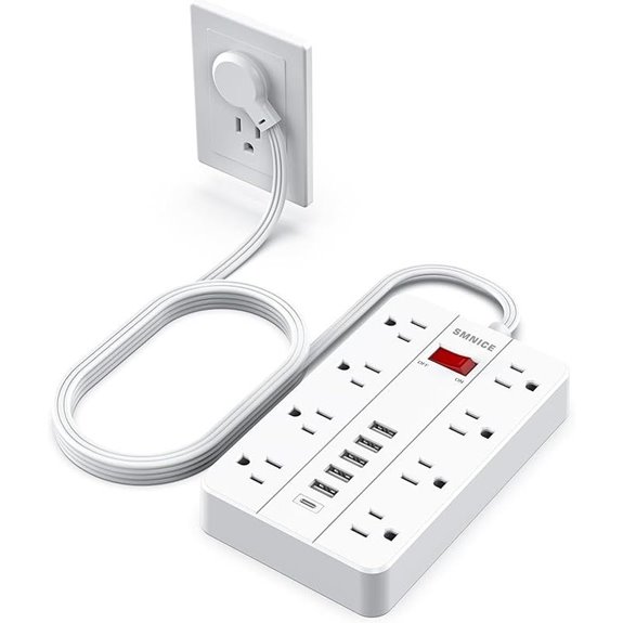 Power Strip with USB and 8 Outlets
