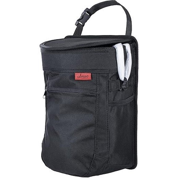 Lusso Gear Car Trash Can with Waterproof Liner
