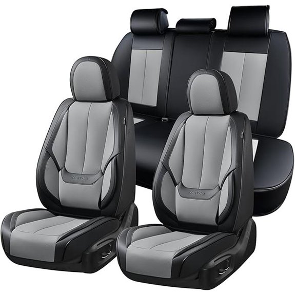 Coverado Car Seat Covers Full Set - Waterproof Nappa Leather