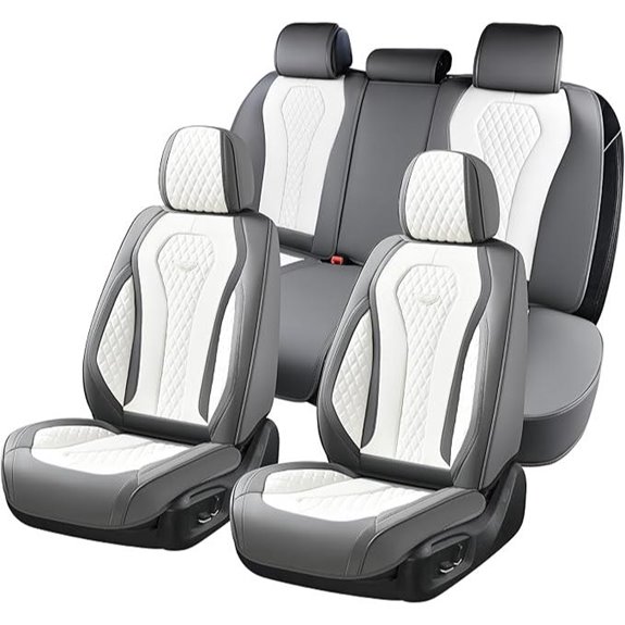 Coverado Full Set Car Seat Covers - White