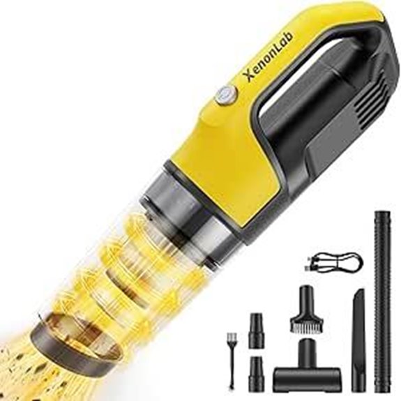 Cordless Handheld Vacuum with HEPA Filter (Yellow) (Yellow)