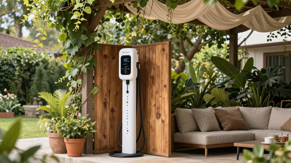 create private outdoor charging area