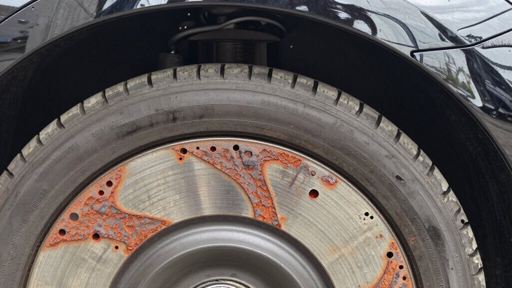 electric car brake rust
