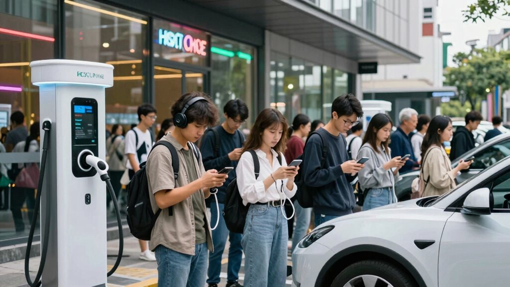 managing long charging lines