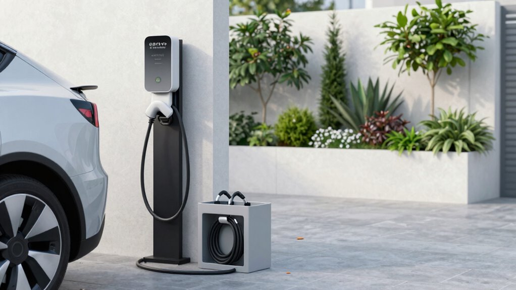 organized ev charging space