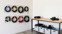organized garage cable setup