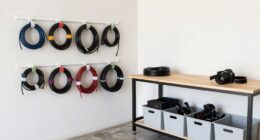 organized garage cable setup