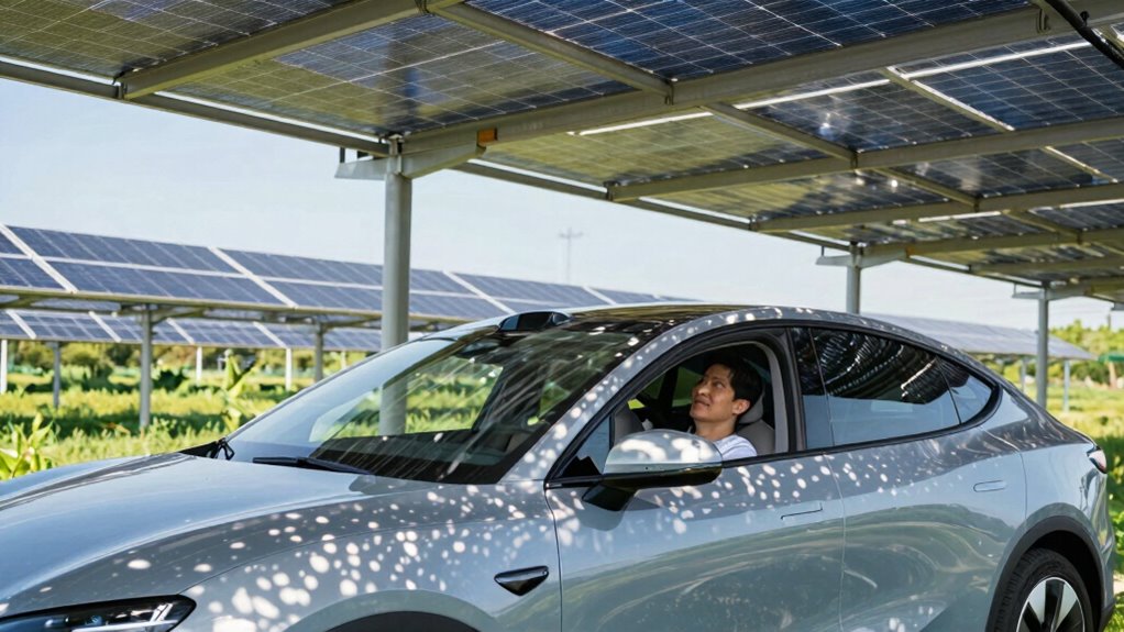 solar powered vehicle charging