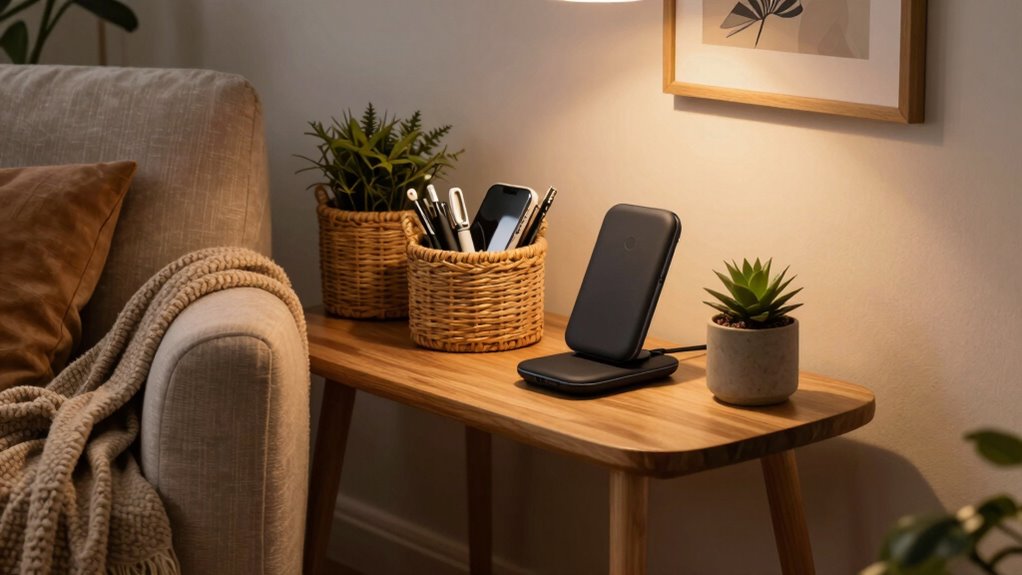 stylish organized charging space