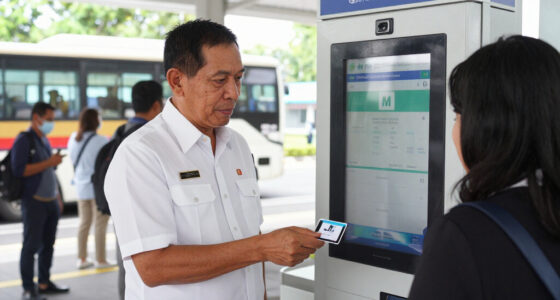 Gubernur DKI Jakarta, Bapak Pramono Anung, Meluncurkan Sistem Pembayaran Tiket MRT Jakarta Menggunakan Kartu Kredit Nirsentuh Atau EMV Contactless Di Stasiun Bundaran HI, Jakarta P