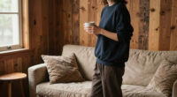 She Kept the Original Wood Paneling, and the Living Room Feels Cozy