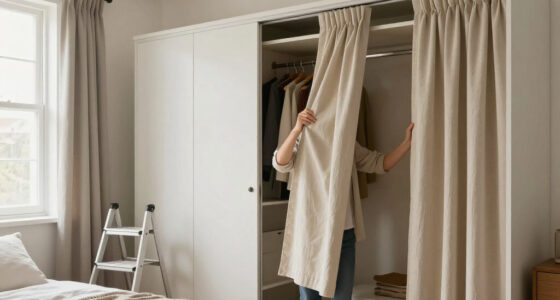 I Ditched My Closet Doors For $60 Pleated Curtains (See Why!)