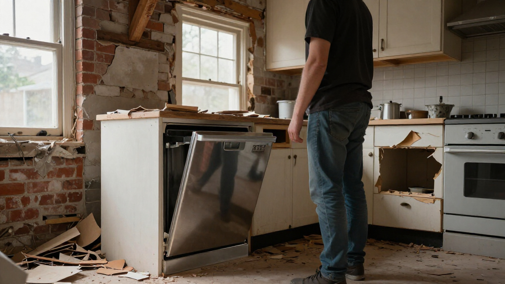 A Victorian Home's Entire Kitchen Was Demolished — Except For The Dishwasher