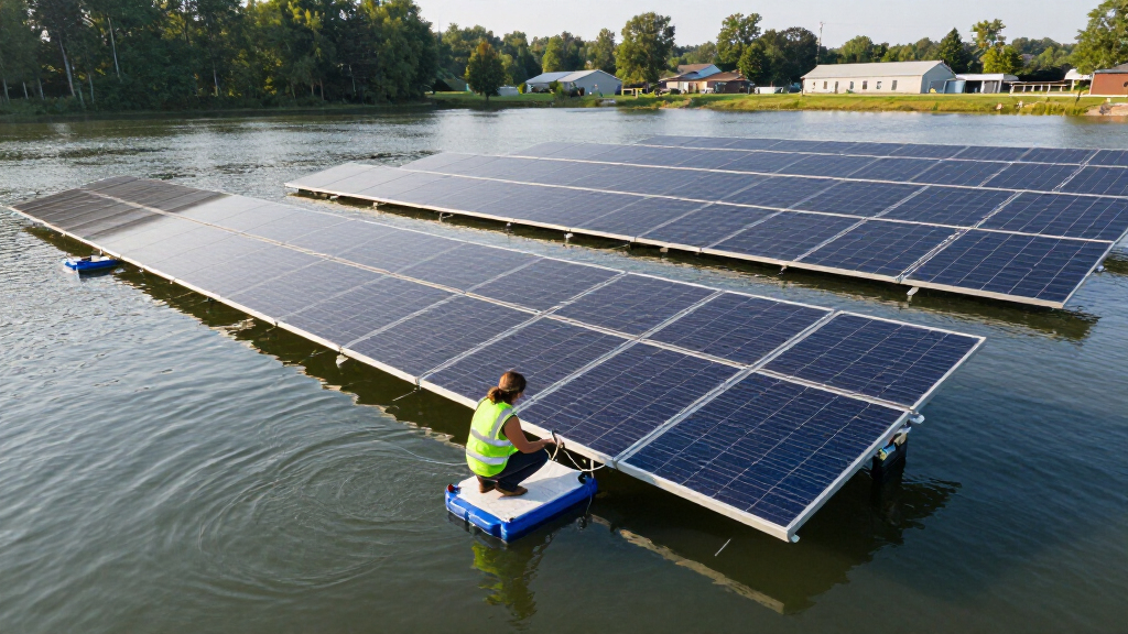 Floating Solar Array Installed On Ohio Village Reservoir