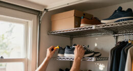 I Put Dollar Tree Wire Cabinet Shelves In My Closet For Smart Shoe Storage