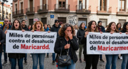Thousands Protest Against Maricarmen's Eviction In Madrid