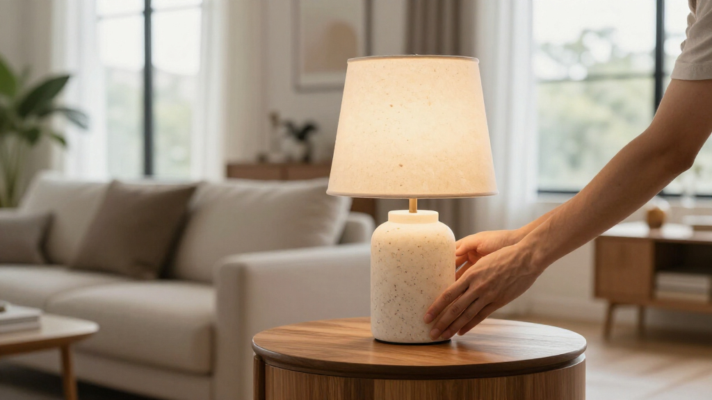 Walmart's New $25 Travertine-Look Lamp Looks Shockingly High-End